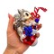 Whimsical Cute Squirrel Glass Ornament, Funny Adorable Animal Gift for Kids